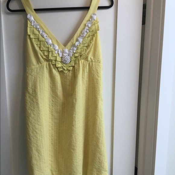 Beth Bowley sz 4 lemon yellow white bead detail - Picture 5 of 6